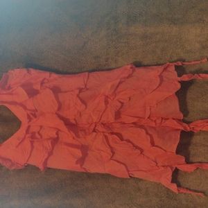 Guess Ruffle Strappy Boho Top